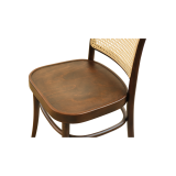 La silla de restaurante de madera LOOMI 811 Rattan Nogal