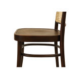 La silla de restaurante de madera LOOMI 811 Rattan Nogal