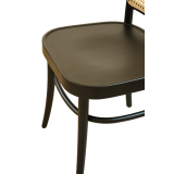 La silla de restaurante de madera LOOMI 811 Rattan Negro