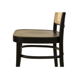 La silla de restaurante de madera LOOMI 811 Rattan Negro