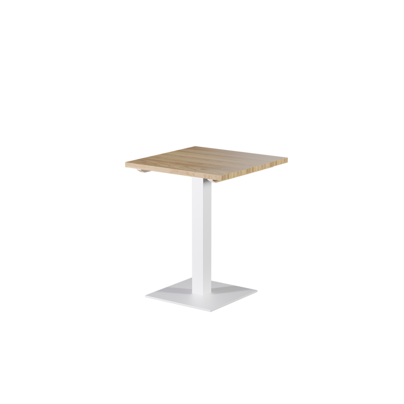 Mesa con superficie de madera ALFA S blanca