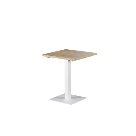 Mesa con superficie de madera ALFA S blanca