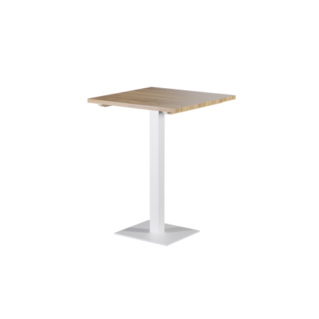 Mesa con superficie de madera ALFA BAR blanca
