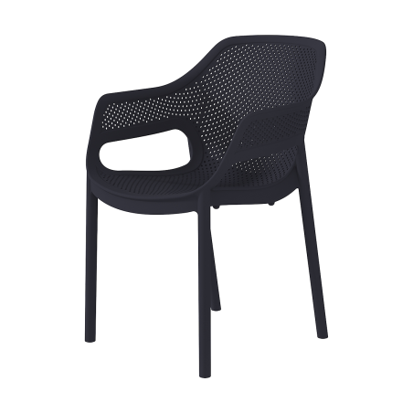 Silla para terraza de bar AERO negro