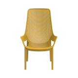 Silla para terraza de bar AERO LUNGO mostaza