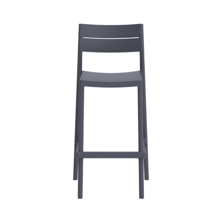 Silla para terraza de bar CAPRI BAR gris oscuro