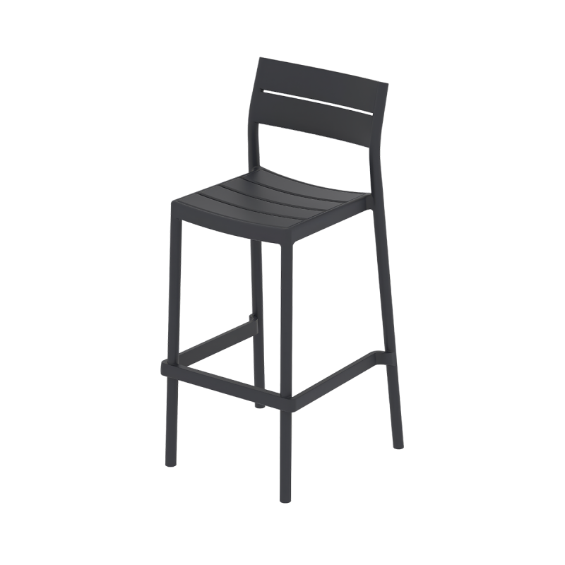 Silla para terraza de bar CAPRI BAR negro
