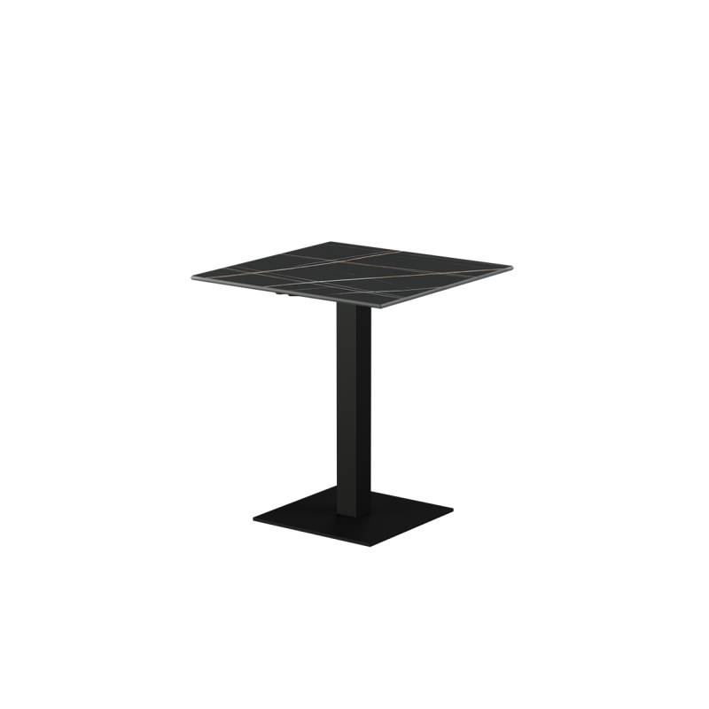 Mesa para biergarten ALFA S nero encimera de piedra sinterizada