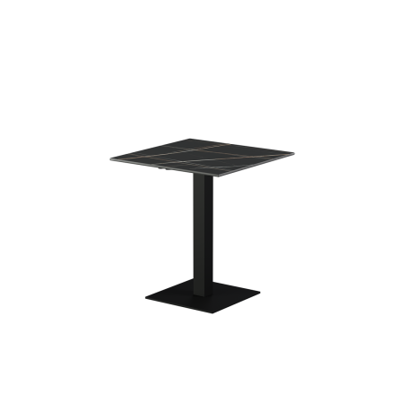 Mesa para biergarten ALFA S nero encimera de piedra sinterizada
