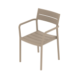 Silla para terraza de bar CAPRI ARM beige