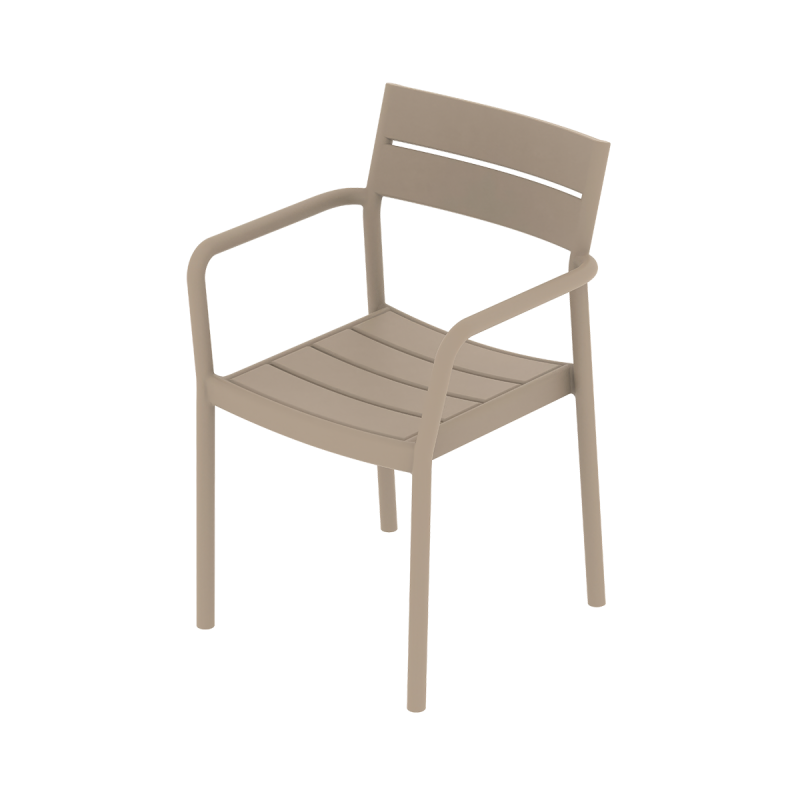 Silla para terraza de bar CAPRI ARM beige