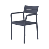 Silla para terraza de bar CAPRI ARM gris oscuro