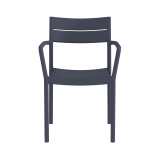 Silla para terraza de bar CAPRI ARM gris oscuro