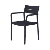 Silla para terraza de bar CAPRI ARM negro
