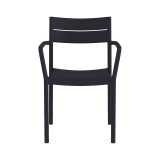 Silla para terraza de bar CAPRI ARM negro