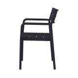 Silla para terraza de bar CAPRI ARM negro