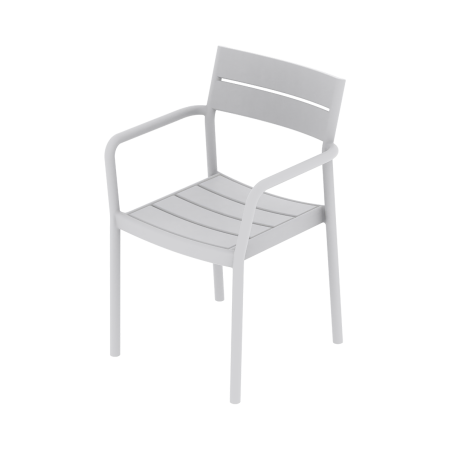 Silla para terraza de bar CAPRI ARM gris ceniza