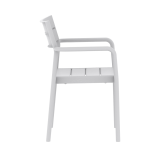 Silla para terraza de bar CAPRI ARM gris ceniza