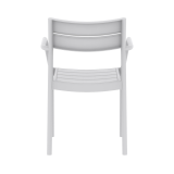 Silla para terraza de bar CAPRI ARM gris ceniza