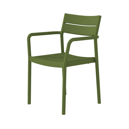 Silla para terraza de bar CAPRI ARM verde