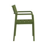 Silla para terraza de bar CAPRI ARM verde