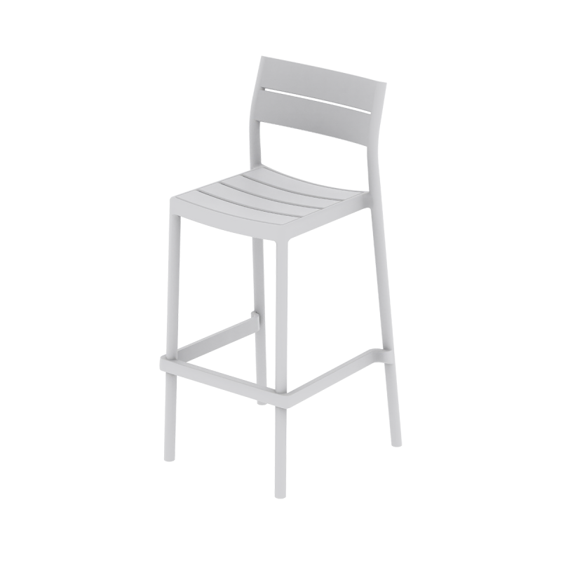 Silla para terraza de bar CAPRI ARM gris ceniza