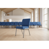 Silla de iglesia AMBASSADOR azul marino