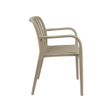 Silla para terraza de bar VERTICALE beige
