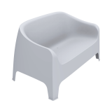 Sofá para terraza DUNA BENCH gris claro