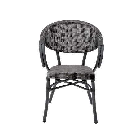 Silla de technoratán de bar CAMILLO negro-gris grafito