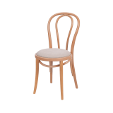 La silla de restaurante de madera MONET 18 asiento beige