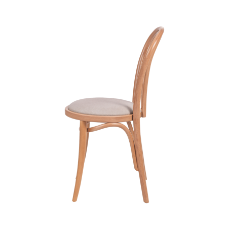 La silla de restaurante de madera MONET 18 asiento beige