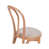 La silla de restaurante de madera MONET 18 asiento beige