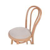 La silla de restaurante de madera MONET 18 asiento beige