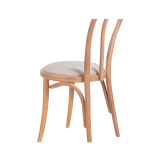 La silla de restaurante de madera MONET 18 asiento beige
