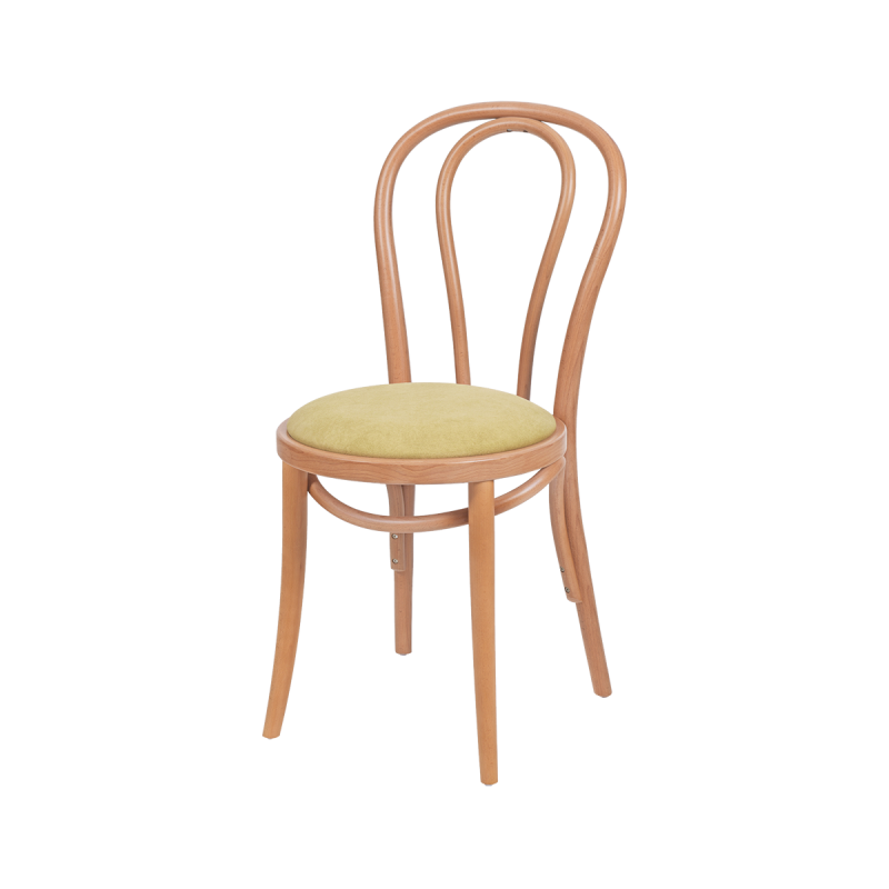 La silla de restaurante de madera MONET 18 asiento color pistacho