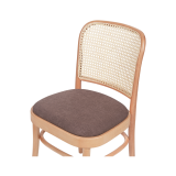 La silla de restaurante de madera LOOMI 811 rattan asiento marrón