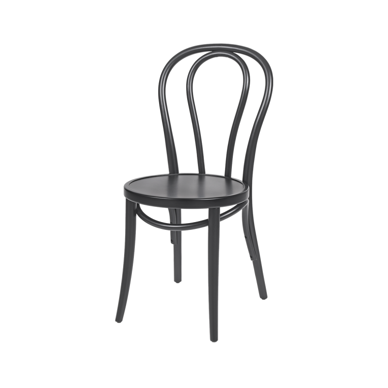 La silla de restaurante de madera MONET 18 Negro