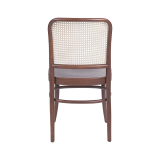 La silla de restaurante de madera LOOMI 811 Rattan Nogal