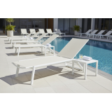 Tumbona de piscina de aluminio RIVIERA beige