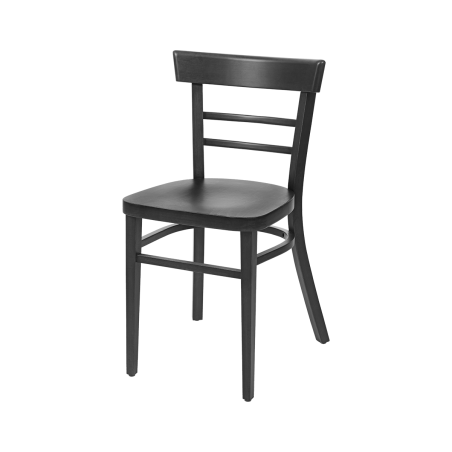 La silla de restaurante de madera EPIC negra
