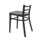 La silla de restaurante de madera EPIC negra