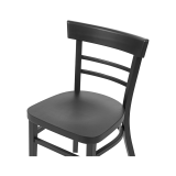 La silla de restaurante de madera EPIC negra