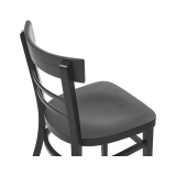 La silla de restaurante de madera EPIC negra