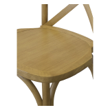 Silla de boda de madera CROSS-BACK WOOD rústico claro