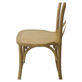 Silla de boda de madera CROSS-BACK WOOD rústico claro