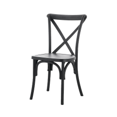 Silla de boda de madera CROSS-BACK WOOD negra