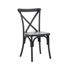 Silla de boda de madera CROSS-BACK WOOD negra