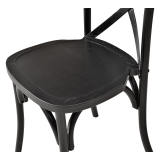 Silla de boda de madera CROSS-BACK WOOD negra
