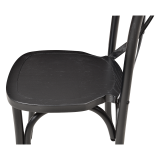 Silla de boda de madera CROSS-BACK WOOD negra